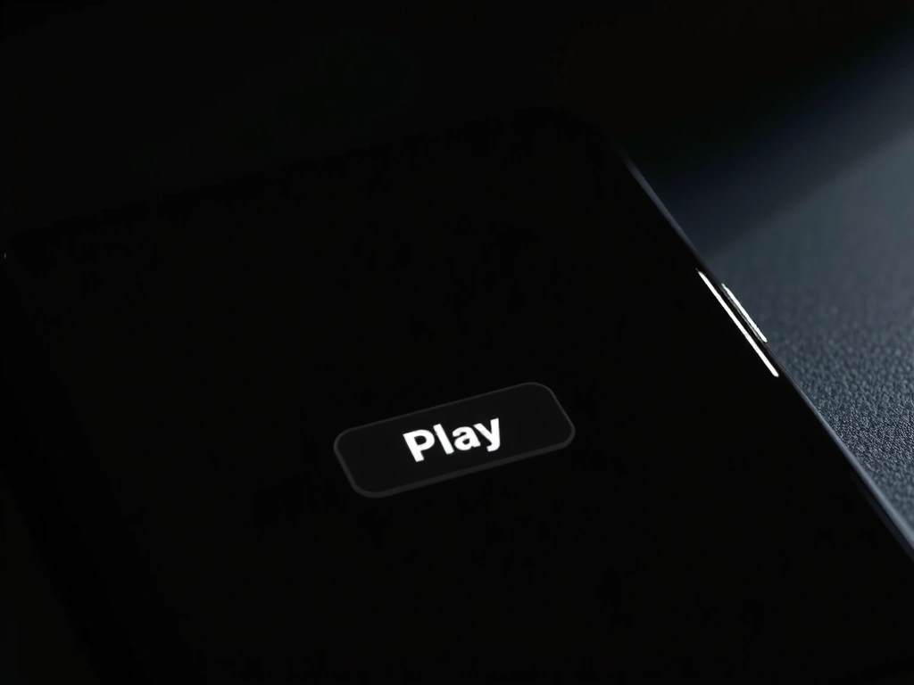 A close-up screenshot of a polished mobile game UI, showing a sleek loading screen or main menu.